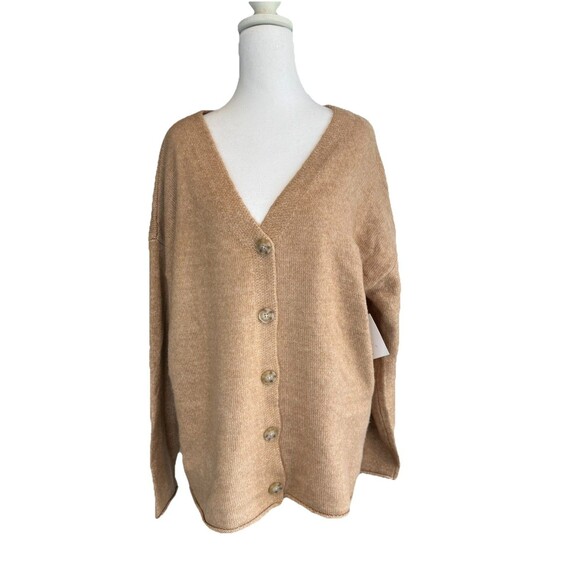 Sonoma Goods For Life Sweater Cardigan Size Large Brown Beige Women’s Button NWT - Picture 6 of 12